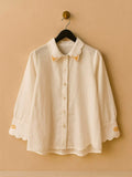 FULL SLEEVE WHITE SHIRT WITH EMBROIDERY
